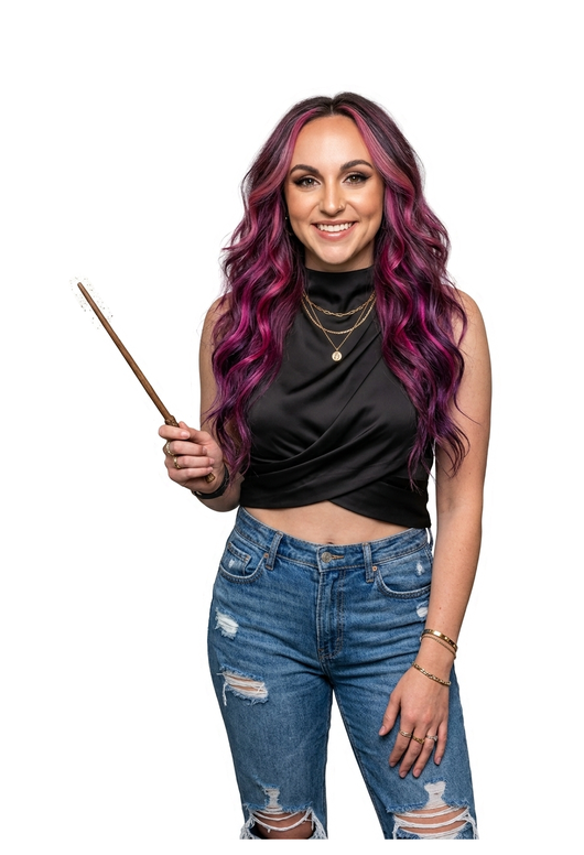 Melissa, wand in hand
